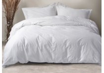 Постільна білизна сатин Premium Lotus Home - Dakota Modern White (Турция), полуторний